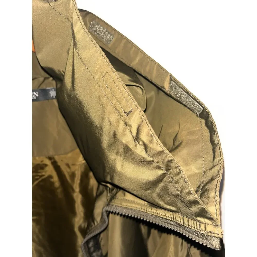 LAUREN Ralph Lauren green utility longline adjust waist stowaway hood logos L